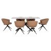 ΣΕΤ ΤΡΑΠΕΖΑΡΙΑΣ 7ΤΜΧ HANAE HM21365 ΚΕΡΑΜΙΚΟ TOP/ΜΕΤΑΛ. ΠΟΔΙΑ--PU ΜΟΚΑ/ΜΕΤΑΛ.ΠΟΔΙΑ
