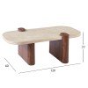 ΤΡΑΠΕΖΙ ΣΑΛΟΝΙΟΥ ARDEN HM18435 MDF TOP ΟΨΗ ΤΡΑΒΕΡΤΙΝΑΣ-MDF ΠΟΔΙΑ ΚΑΡΥΔΙ 120x60x40Υεκ