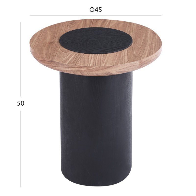 ΤΡΑΠΕΖΑΚΙ ΣΤΡΟΓΓΥΛΟ ΒΟΗΘΗΤΙKΟ OVALON HM18434.05 MDF TOP ΚΑΡΥΔΙ & ΒΑΣΗ ΜΑΥΡΗ Φ45x50Υεκ ΤΡΑΠΕΖΑΚΙ ΣΤΡΟΓΓΥΛΟ ΒΟΗΘΗΤΙKΟ OVALON HM18434.05 MDF TOP ΚΑΡΥΔΙ & ΒΑΣΗ ΜΑΥΡΗ Φ45x50Υεκ
