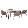 ΣΕΤ ΤΡΑΠΕΖΑΡΙΑΣ 5ΤΜΧ DRENNY HM10952.03 ΚΕΡΑΜΙΚΟ TOP--ΥΦΑΣΜΑ TAUPE & ΜΕΤΑΛ.ΠΟΔΙΑ