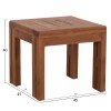 LOUNGE ΣΕΤ KIOTO HM10960 ΤΡΑΠΕΖΑΚΙ & 2 ΠΟΛΥΘΡΟΝΕΣ--ΞΥΛΟ TEAK--ΜΠΕΖ ΜΑΞΙΛΑΡΙΑ