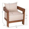 LOUNGE ΣΕΤ KIOTO HM10960 ΤΡΑΠΕΖΑΚΙ & 2 ΠΟΛΥΘΡΟΝΕΣ--ΞΥΛΟ TEAK--ΜΠΕΖ ΜΑΞΙΛΑΡΙΑ