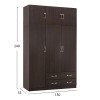 ΝΤΟΥΛΑΠΑ 3ΦΥΛΛΗ ΜΕ ΠΑΤΑΡΙ CARLY HM10891.01 ΜΕΛΑΜΙΝΗ ΣΕ ZEBRANO 150X55Χ240Υεκ.