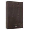 ΝΤΟΥΛΑΠΑ 3ΦΥΛΛΗ ΜΕ ΠΑΤΑΡΙ CARLY HM10891.01 ΜΕΛΑΜΙΝΗ ΣΕ ZEBRANO 150X55Χ240Υεκ.