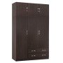 ΝΤΟΥΛΑΠΑ 3ΦΥΛΛΗ ΜΕ ΠΑΤΑΡΙ CARLY HM10891.01 ΜΕΛΑΜΙΝΗ ΣΕ ZEBRANO 150X55Χ240Υεκ.