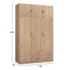 ΝΤΟΥΛΑΠΑ 3ΦΥΛΛΗ ΜΕ ΠΑΤΑΡΙ CARLY HM10891.02 ΜΕΛΑΜΙΝΗ ΣΕ SONAMA 150X55Χ240Υεκ.