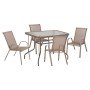ΣΕΤ ΤΡΑΠΕΖΑΡΙΑΣ 5ΤΜΧ ADAM HM10897.04 ΤΡΑΠΕΖΙ 110x60εκ & 4 ΠΟΛΥΘΡΟΝΕΣ--ΣΑΜΠΑΝΙ