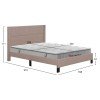 ΚΡΕΒΑΤΙ ΔΙΠΛΟ & ΣΤΡΩΜΑ TRILLOP HM10763.03 ΜΠΕΖ ΥΦΑΣΜΑ--ΓΙΑ 160x200εκ