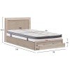 ΚΡΕΒΑΤΙ ΜΟΝΟ ΜΕ ΣΥΡΤΑΡΙ & ΣΤΡΩΜΑ MELANY HM10745.02 ΜΕΛΑΜΙΝΗ SONAMA--ΓΙΑ 90x190εκ