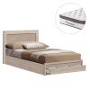 ΚΡΕΒΑΤΙ ΜΟΝΟ ΜΕ ΣΥΡΤΑΡΙ & ΣΤΡΩΜΑ MELANY HM10745.02 ΜΕΛΑΜΙΝΗ SONAMA--ΓΙΑ 90x190εκ