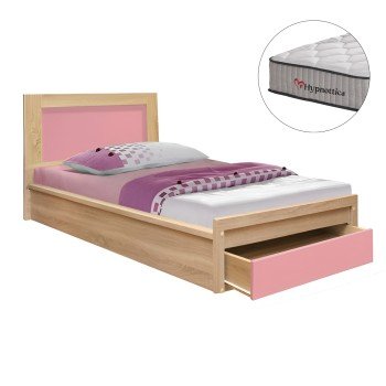 ΚΡΕΒΑΤΙ ΠΑΙΔΙΚΟ ΜΕ ΣΥΡΤΑΡΙ PLAYROOM HM10752.02 ΜΕΛΑΜΙΝΗ SONAMA/ΡΟΖ--ΣΤΡΩΜΑ 90x190εκ