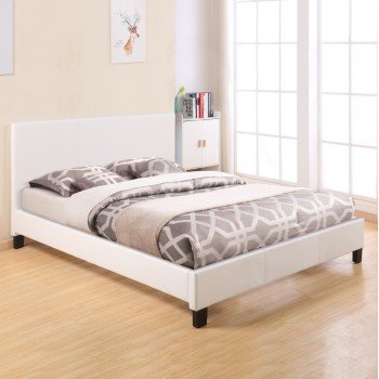 ΚΡΕΒΑΤΙ ΜΕ ΣΤΡΩΜΑ BECCA HM10760.01 ΛΕΥΚΟ PU--ΓΙΑ 150x200εκ