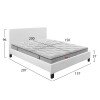 ΚΡΕΒΑΤΙ ΜΕ ΣΤΡΩΜΑ BECCA HM10760.01 ΛΕΥΚΟ PU--ΓΙΑ 150x200εκ