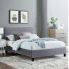 ΚΡΕΒΑΤΙ ΜΕ ΣΤΡΩΜΑ BECCA HM10760.02 ΓΚΡΙ ΥΦΑΣΜΑ--ΓΙΑ 150x200εκ