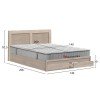 ΚΡΕΒΑΤΙ ΔΙΠΛΟ CAPRI ΜΕ 2 ΣΥΡΤΑΡΙΑ & ΣΤΡΩΜΑ HM10759.02 ΜΕΛΑΜΙΝΗ SONAMA-ΓΙΑ 140x200εκ