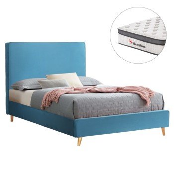 ΚΡΕΒΑΤΙ ΗΜΙΔΙΠΛΟ ΜΕ ΣΤΡΩΜΑ MAYLIN HM10802.01 ΒΕΛΟΥΔΟ ΤΙΡΚΟΥΑΖ--ΣΤΡΩΜΑ 120Χ200εκ