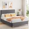 ΚΡΕΒΑΤΙ ΗΜΙΔΙΠΛΟ ΜΕ ΣΤΡΩΜΑ MAYLIN HM10802.02 ΓΚΡΙ ΥΦΑΣΜΑ--ΣΤΡΩΜΑ 120Χ200εκ