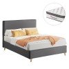 ΚΡΕΒΑΤΙ ΗΜΙΔΙΠΛΟ ΜΕ ΣΤΡΩΜΑ MAYLIN HM10802.02 ΓΚΡΙ ΥΦΑΣΜΑ--ΣΤΡΩΜΑ 120Χ200εκ