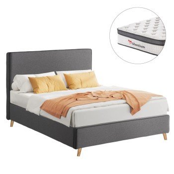 ΚΡΕΒΑΤΙ ΗΜΙΔΙΠΛΟ ΜΕ ΣΤΡΩΜΑ MAYLIN HM10802.02 ΓΚΡΙ ΥΦΑΣΜΑ--ΣΤΡΩΜΑ 120Χ200εκ