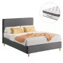 ΚΡΕΒΑΤΙ ΗΜΙΔΙΠΛΟ ΜΕ ΣΤΡΩΜΑ MAYLIN HM10802.02 ΓΚΡΙ ΥΦΑΣΜΑ--ΣΤΡΩΜΑ 120Χ200εκ