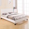 ΚΡΕΒΑΤΙ ΜΕ ΣΤΡΩΜΑ BECCA HM10803.01 ΛΕΥΚΟ PU--ΓΙΑ 150x200εκ