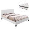ΚΡΕΒΑΤΙ ΜΕ ΣΤΡΩΜΑ BECCA HM10803.01 ΛΕΥΚΟ PU--ΓΙΑ 150x200εκ