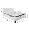 ΚΡΕΒΑΤΙ ΜΕ ΣΤΡΩΜΑ BECCA HM10803.01 ΛΕΥΚΟ PU--ΓΙΑ 150x200εκ