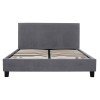 ΚΡΕΒΑΤΙ ΜΕ ΣΤΡΩΜΑ BECCA HM10803.11 ΓΚΡΙ ΥΦΑΣΜΑ--ΓΙΑ 150x200εκ