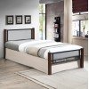 ΚΡΕΒΑΤΙ ΜΕ ΣΤΡΩΜΑ RAYVEN HM10754.02 ΜΕΤΑΛΛΟ & RUBBERWOOD ΣΕ DIRTY OAK--ΣΤΡΩΜΑ 90Χ190