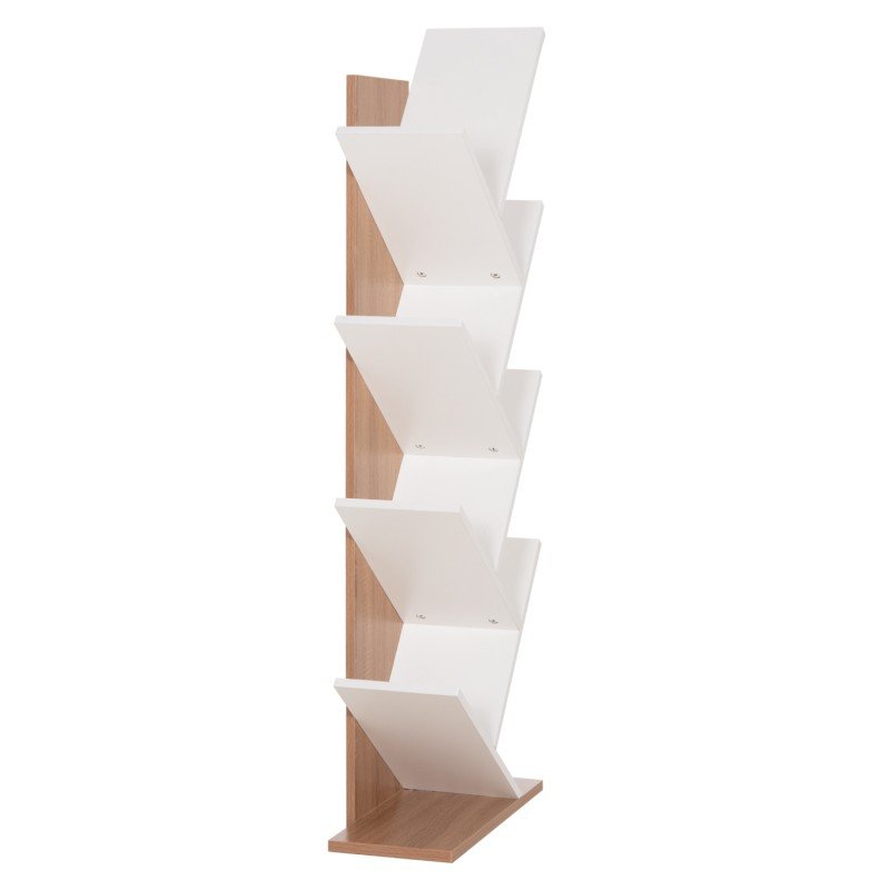 ΒΙΒΛΙΟΘΗΚΗ LIANA HM9028.14 ΜΕΛΑΜΙΝΗ SONAMA/ΛΕΥΚΟ 46x22x128,5Yεκ.