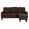 ΚΑΝΑΠΕΣ ΓΩΝΙΑ ΑΝΑΣΤΡΕΨΙΜΗ MEGGY HM3297.12 ΚΑΦΕ ΥΦΑΣΜΑ 184.5x129x86Yεκ.