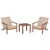 LOUNGE ΣΕΤ ΕΞ.ΧΩΡΟΥ 3ΤΜΧ DAME HM10982 ΞΥΛΟ ΑΚΑΚΙΑΣ--ΣΧΟΙΝΙ STRAP & ΜΑΞΙΛΑΡΙΑ ΣΕ ΜΠΕΖ