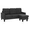 ΚΑΝΑΠΕΣ ΓΩΝΙΑ ΑΝΑΣΤΡΕΨΙΜΗ MEGGY HM3297.11 ΓΚΡΙ ΥΦΑΣΜΑ 184.5x75-129x86Yεκ.