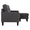 ΚΑΝΑΠΕΣ ΓΩΝΙΑ ΑΝΑΣΤΡΕΨΙΜΗ MEGGY HM3297.11 ΓΚΡΙ ΥΦΑΣΜΑ 184.5x75-129x86Yεκ.