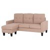 ΚΑΝΑΠΕΣ ΓΩΝΙΑ ΑΝΑΣΤΡΕΨΙΜΗ MEGGY HM3297.13 ΜΠΕΖ ΥΦΑΣΜΑ 184.5x75-129x86Yεκ.