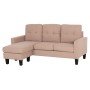 ΚΑΝΑΠΕΣ ΓΩΝΙΑ ΑΝΑΣΤΡΕΨΙΜΗ MEGGY HM3297.13 ΜΠΕΖ ΥΦΑΣΜΑ 184.5x75-129x86Yεκ.