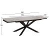 ΤΡΑΠΕΖΙ ΕΠΕΚΤΕΙΝΟΜΕΝΟ AIRA HM18411 ΚΕΡΑΜΙΚΟ TOP ΣΕ ΛΕΥΚΟ/ΚΑΦΕ ΜΑΡΜΑΡΟ 165/240x90x76Υεκ