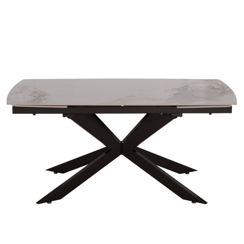 ΤΡΑΠΕΖΙ ΕΠΕΚΤΕΙΝΟΜΕΝΟ AIRA HM18411 ΚΕΡΑΜΙΚΟ TOP ΣΕ ΛΕΥΚΟ/ΚΑΦΕ ΜΑΡΜΑΡΟ 165/240x90x76Υεκ