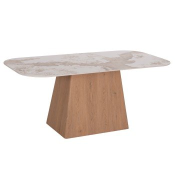 ΤΡΑΠΕΖΙ ΤΡΑΠΕΖΑΡΙΑΣ NORDU HM18414 MDF ΒΑΣΗ ΣΕ ΦΥΣΙΚΟ--ΚΕΡΑΜΙΚΟ TOP 180x90x76Υεκ.