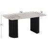 ΤΡΑΠΕΖΙ ΤΡΑΠΕΖΑΡΙΑΣ MINAO HM18418 MDF ΠΟΔΙΑ ΣΕ ΣΚΟΥΡΟ ΓΚΡΙ--ΚΕΡΑΜΙΚΟ TOP 160x90x75Υεκ