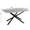 ΤΡΑΠΕΖΙ ΤΡΑΠΕΖΑΡΙΑΣ ISKA HM18420 ΚΕΡΑΜΙΚΟ TOP ΣΕ ΛΕΥΚΟ/ΚΑΦΕ ΜΑΡΜΑΡΟ 160x90x79Υεκ