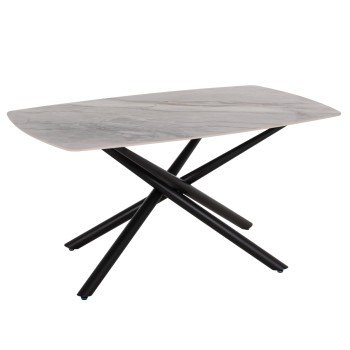 ΤΡΑΠΕΖΙ ΤΡΑΠΕΖΑΡΙΑΣ ISKA HM18420 ΚΕΡΑΜΙΚΟ TOP ΣΕ ΛΕΥΚΟ/ΚΑΦΕ ΜΑΡΜΑΡΟ 160x90x79Υεκ