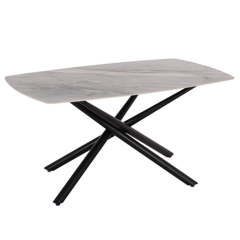 ΤΡΑΠΕΖΙ ΤΡΑΠΕΖΑΡΙΑΣ ISKA HM18420 ΚΕΡΑΜΙΚΟ TOP ΣΕ ΛΕΥΚΟ/ΚΑΦΕ ΜΑΡΜΑΡΟ 160x90x79Υεκ
