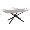 ΤΡΑΠΕΖΙ ΤΡΑΠΕΖΑΡΙΑΣ ISKA HM18423 ΚΕΡΑΜΙΚΟ TOP ΣΕ ΛΕΥΚΟ/ΚΑΦΕ ΜΑΡΜΑΡΟ 178x89x79Υεκ