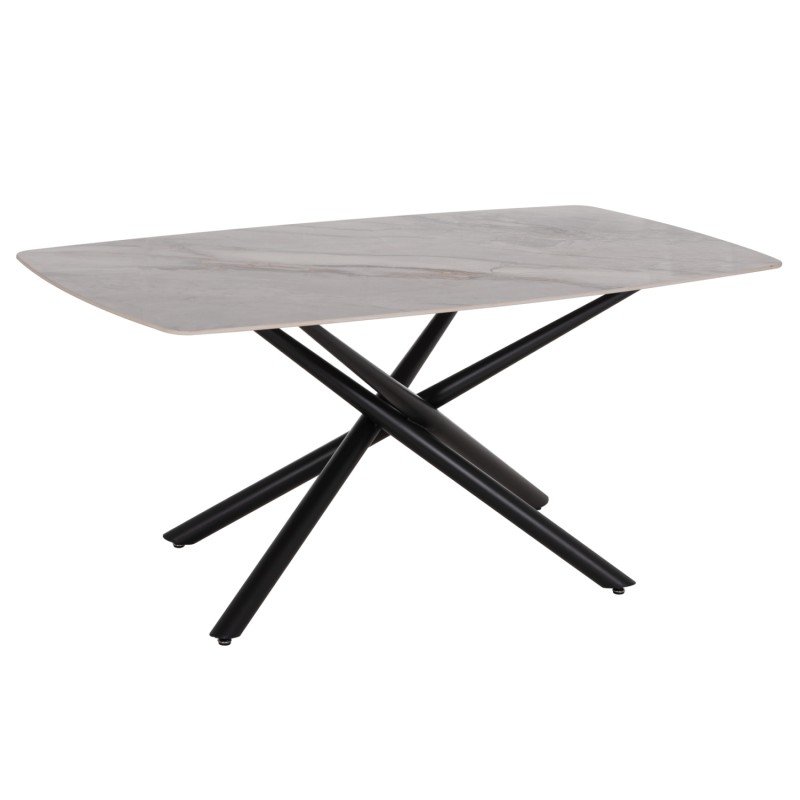 ΤΡΑΠΕΖΙ ΤΡΑΠΕΖΑΡΙΑΣ ISKA HM18423 ΚΕΡΑΜΙΚΟ TOP ΣΕ ΛΕΥΚΟ/ΚΑΦΕ ΜΑΡΜΑΡΟ 178x89x79Υεκ