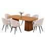 ΣΕΤ ΤΡΑΠΕΖΑΡΙΑΣ 7ΤΜΧ ΕΠΕΚΤΕΙΝΟΜΕΝΟ CORNEL HM12107.02 MDF--ΥΦΑΣΜΑ ΜΠΕΖ