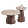 ΤΡΑΠΕΖΙΑ ΣΑΛΟΝΙΟΥ 2ΤΜΧ WALDEN HM12108 ΚΕΡΑΜΙΚΑ TOP--MDF ΒΑΣΕΙΣ Φ80+Φ46εκ.