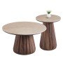 ΤΡΑΠΕΖΙΑ ΣΑΛΟΝΙΟΥ 2ΤΜΧ WALDEN HM12108 ΚΕΡΑΜΙΚΑ TOP--MDF ΒΑΣΕΙΣ Φ80+Φ46εκ.