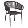 ΠΟΛΥΘΡΟΝΑ ΑΛΟΥΜΙΝΙΟΥ EULO HM5783.21 ΓΚΡΙ-ΤWISTED RATTAN ΓΚΡΙ 57x63x77Υεκ.