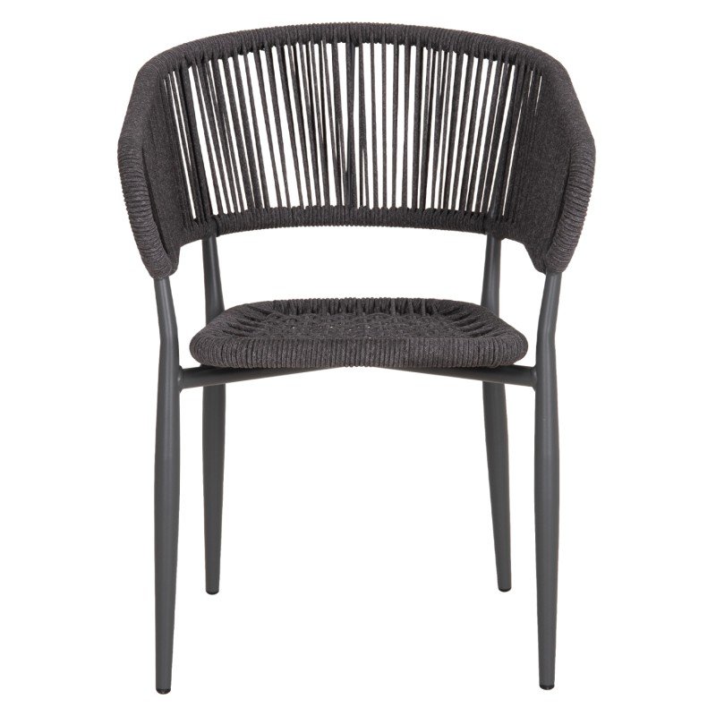 ΠΟΛΥΘΡΟΝΑ ΑΛΟΥΜΙΝΙΟΥ EULO HM5783.21 ΓΚΡΙ-ΤWISTED RATTAN ΓΚΡΙ 57x63x77Υεκ.